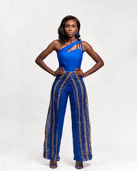 Shinne's Blue Asooke Jumpsuit - SHINNE