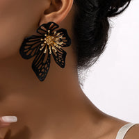 Fashion simple exaggerated flower personalized earrings jewelry - SHINNE