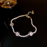 Zircon Flower Love Bracelet High-end Fashion Geometric Bracelet - SHINNE
