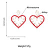 full-diamond love-shaped earrings for women, exaggerated earrings super claw chain dinner earrings - SHINNE